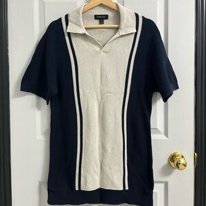 RW&CO. // Navy Cream Polo Shirt // Size M